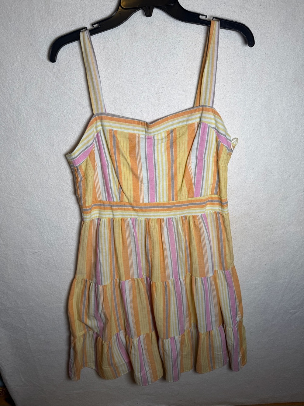 Umgee USA New With Tags Multicolor Stripe Boho Cottagecore Dress Large Cotton